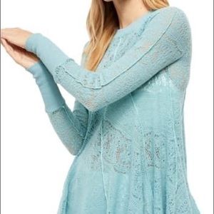 FREE PEOPLE COFFEE IN THE MORNING TUNIC IN SKY